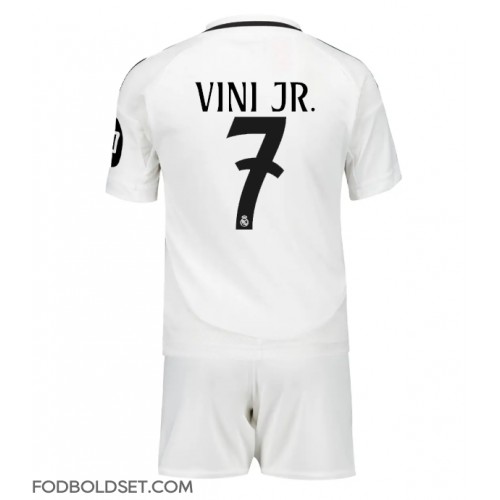 Real Madrid Vinicius Junior #7 Hjemme Trøje Børn 2024-25 Kortærmet (+ Korte bukser)